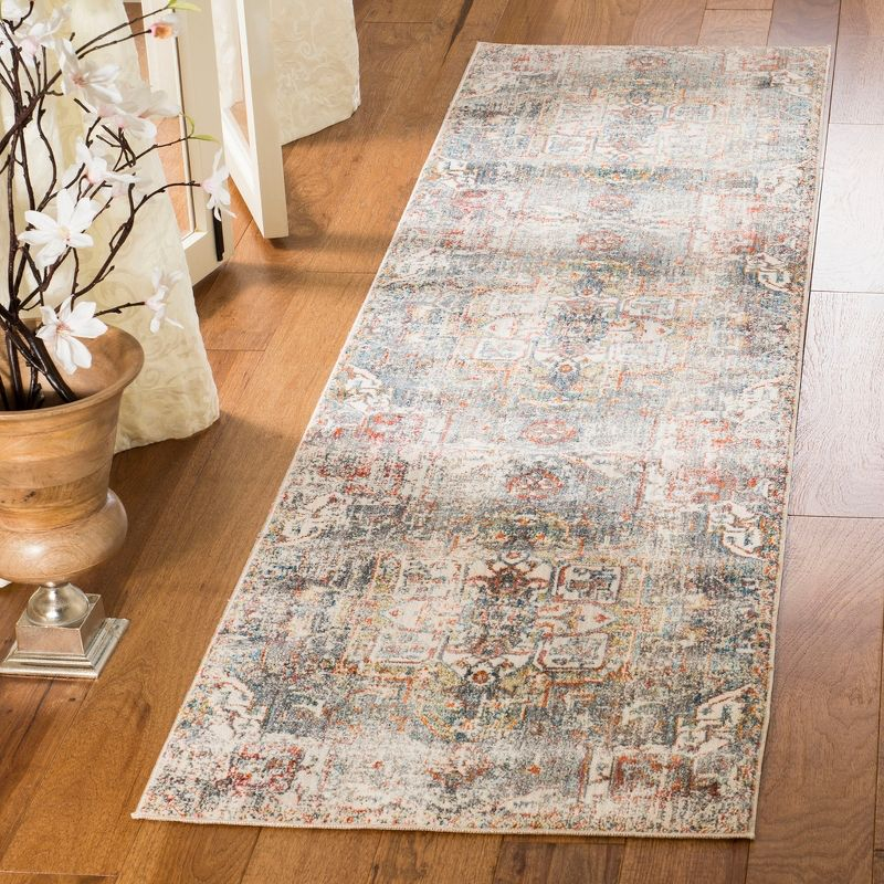 Vintage Persian VTP475 Power Loomed Indoor Runner Rug - Charcoal/Olive - 2'2"x8' - Safavieh.