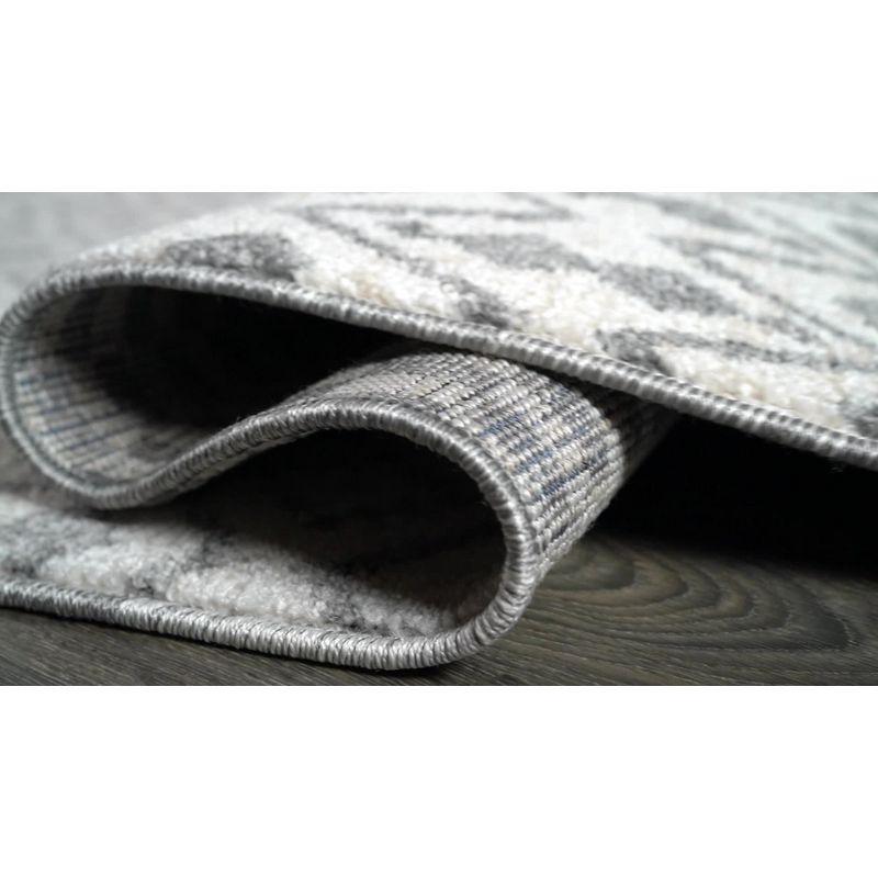2'x8' Ifrane Berber Geometric Stripe Runner Rug, Gray/Cream - JONATHAN Y