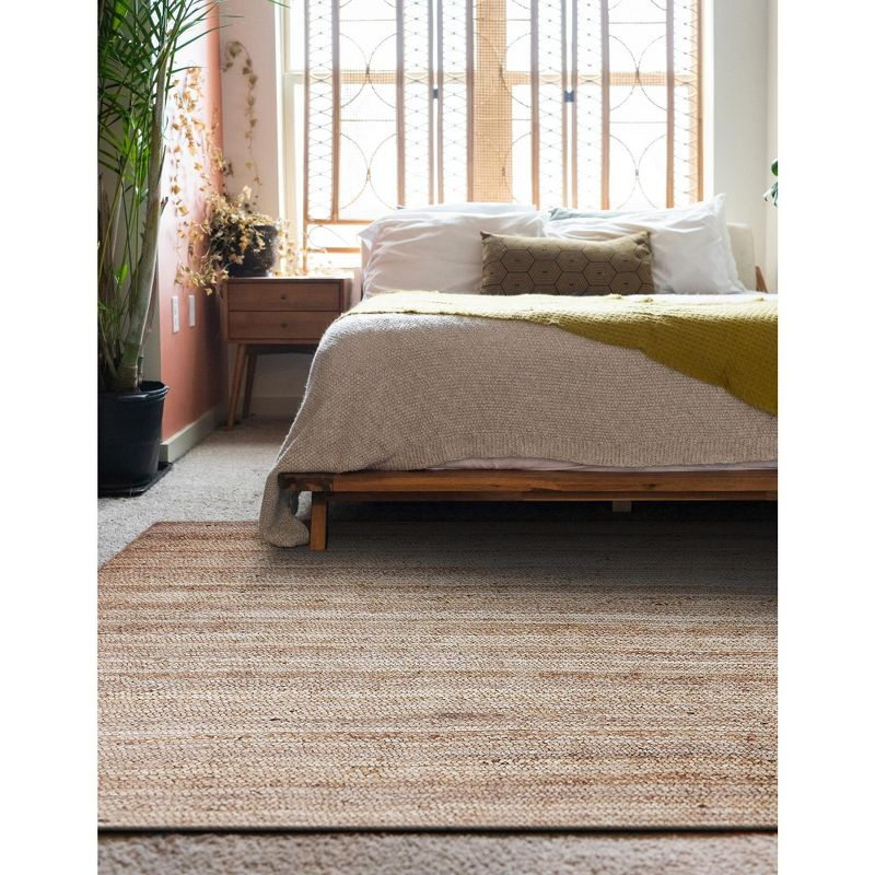 Unique Loom 10'x13' Braided Jute Dhaka Natural Indoor Area Rug