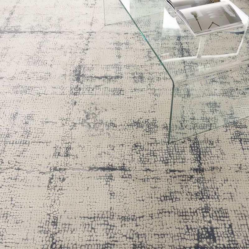 Nourison Rustic Textures Contemporary Indoor Area Rug Ivory/Blue 9'3" x 12'9"