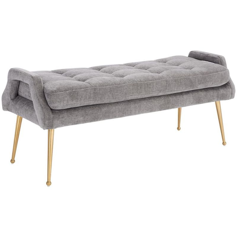 Everdeen Bench  - Charcoal/Gold - Safavieh