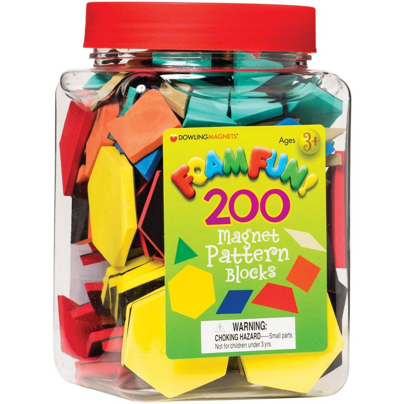 Dowling Magnets Foam Fun Magnets Pattern Blocks