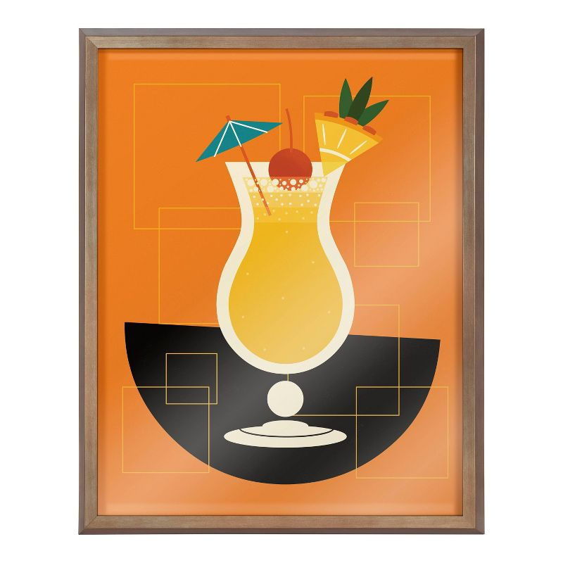 Kate and Laurel Blake " Bright Colorful Bar Drink " Painting Print