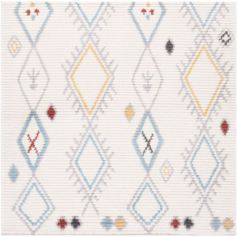 Marrakesh MRK310 Power Loomed Area Rug - Ivory/Gray - 6'7"x6'7" - Safavieh.