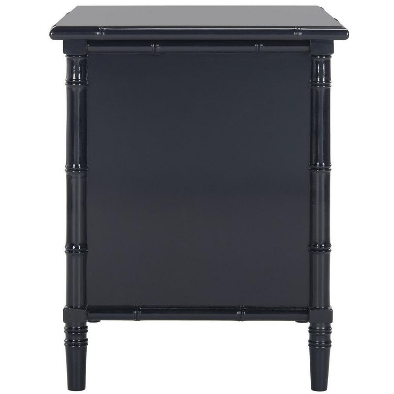 Mina 3 Drawer Nightstand - Navy Blue/Gold - Safavieh.