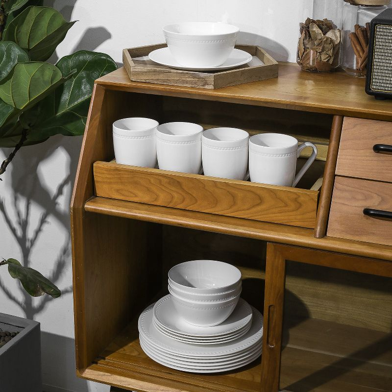 Stone Lain Ava 32-Piece Bone China Dinnerware Set, Service for 8