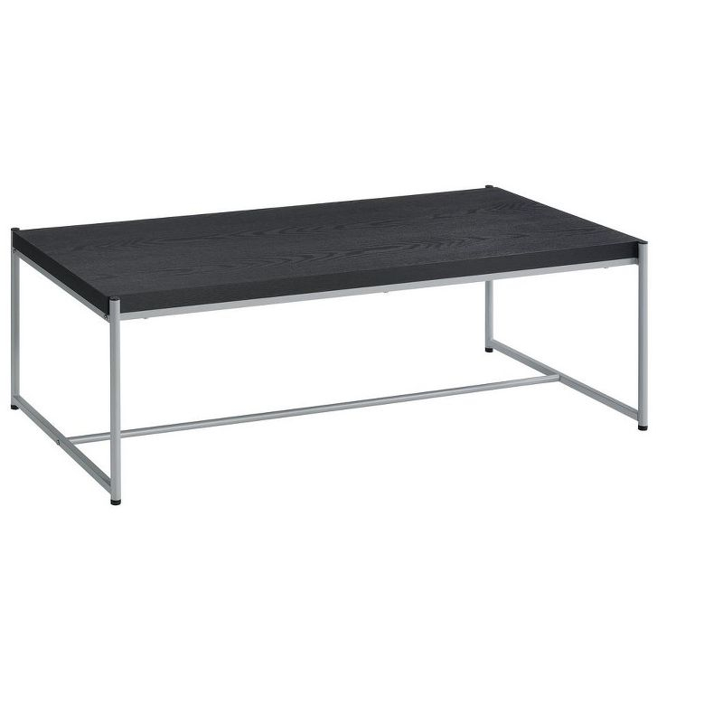 HOMLUX Industrial 3 PCS Coffee Table Set Rectangular Sofa Table and 2PCS End Tables,Black