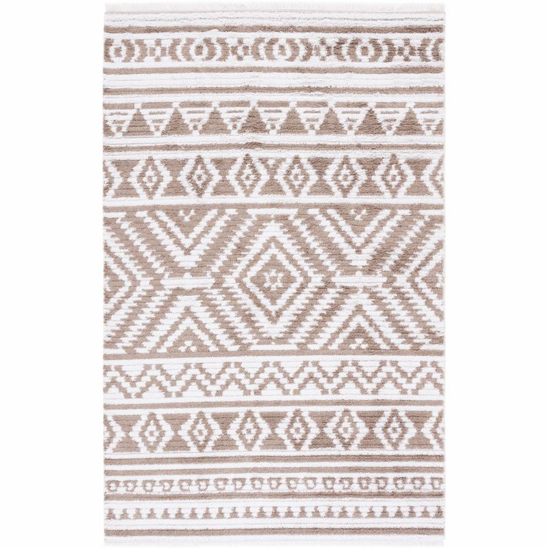 Augustine AGT849 Machine Made Indoor Area Rug - Taupe/Ivory - 9'x12' - Safavieh