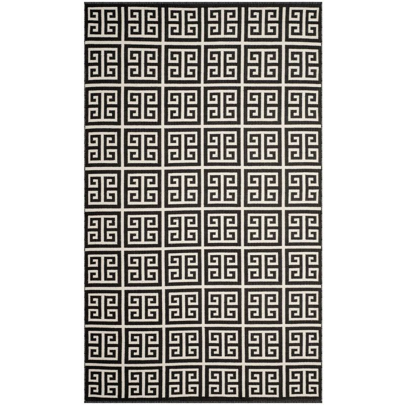 Montauk MTK724 Hand Woven Indoor Area Rug - Black/Ivory - 5'x8' - Safavieh.