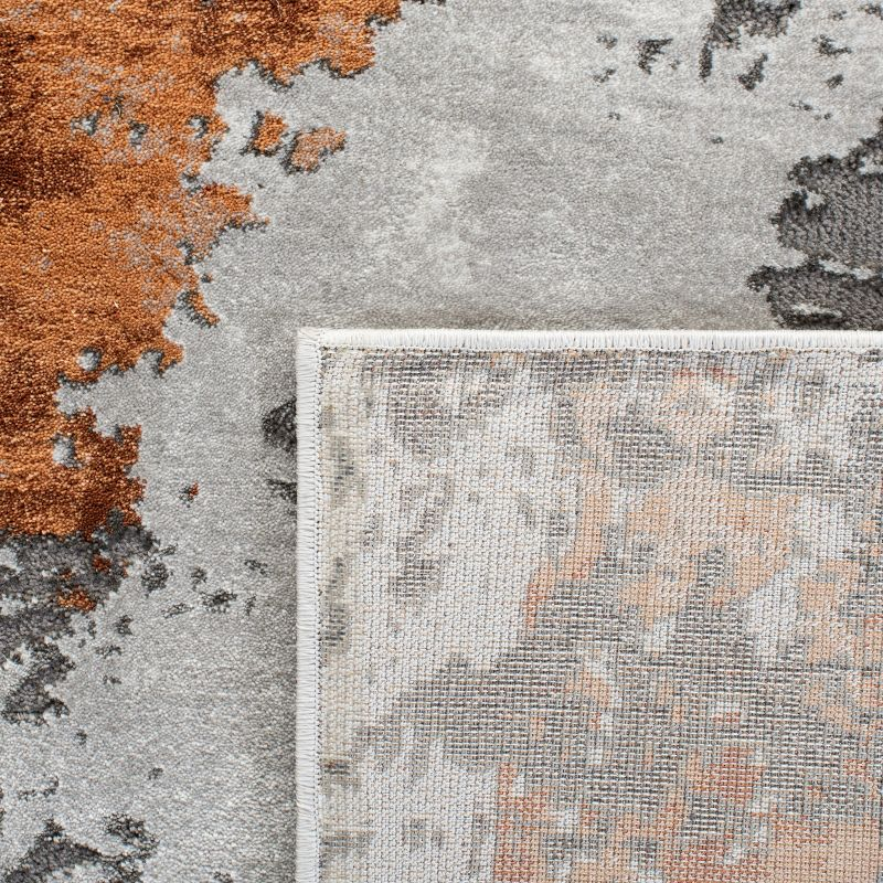 Craft CFT820 Loomed Indoor Runner Rug - Grey/Orange - 2'3"x12' - Safavieh