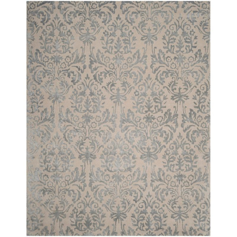 Bella BEL156 Hand Tufted Area Rug - Ivory/Silver - 8'x10' - Safavieh.