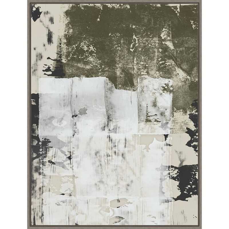 23" x 30" Reflections in Sage I by Isabelle Z Framed Canvas Wall Art Print - Amanti Art: Modern Decor, Abstract Lithograph