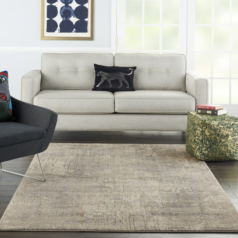 Nourison Concerto Abstract Contemporary Area Rug Beige Grey 5'3" x 7'3"