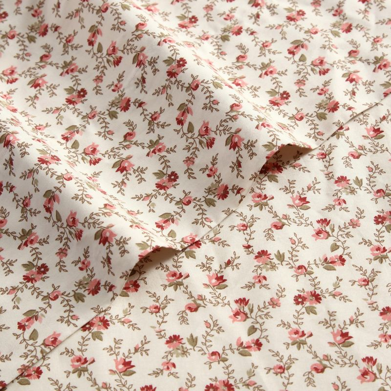 Laura Ashley Sweet Success Pink 100% Cotton Percale Twin Xl Sheet Set