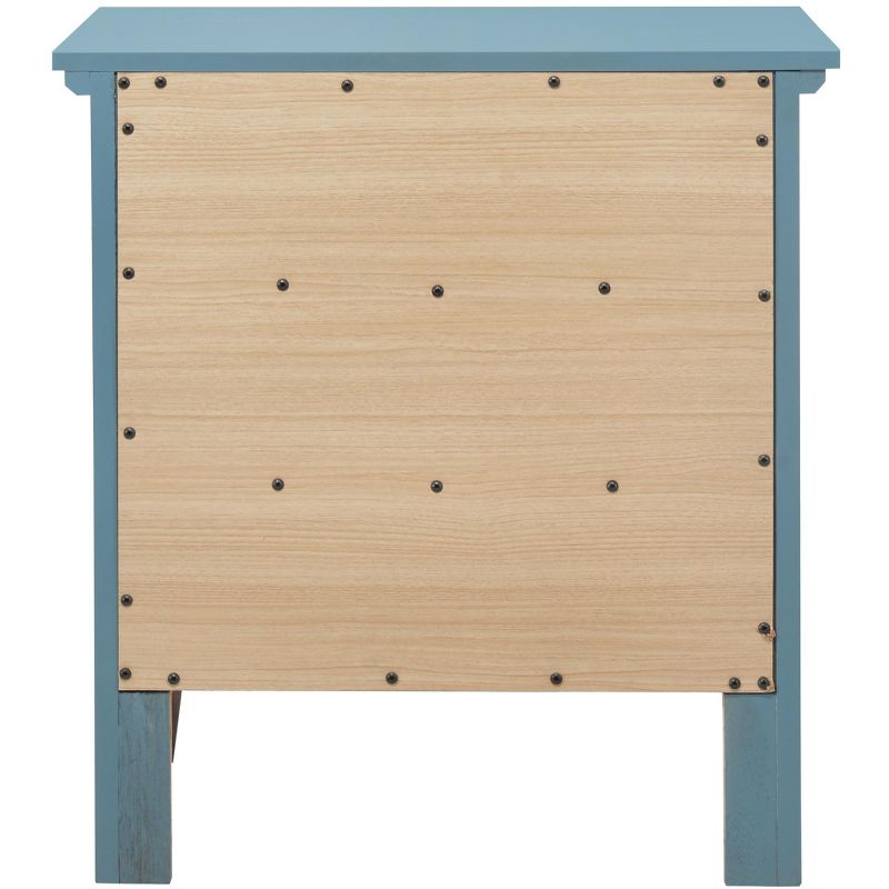 Passion Furniture Hammond 3-Drawer Teal Nightstand (26 in. H x 24 in. W x 18 in. D)