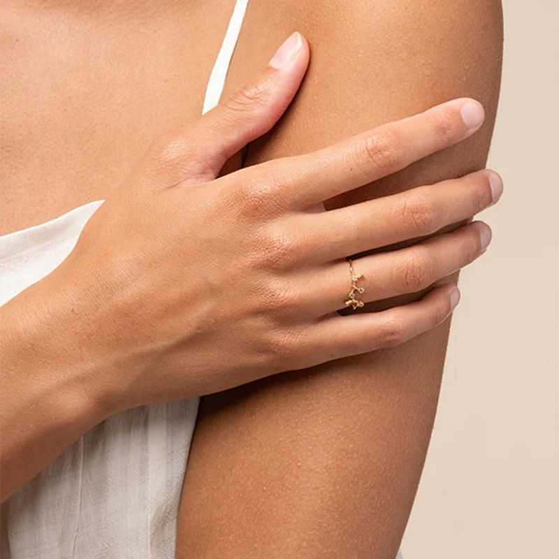 Constellation Zodiac Ring Sagittarius/Yellow Gold 5