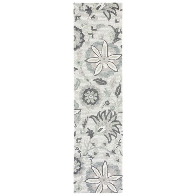 Blossom BLM175 Hand Tufted Runner Rug - Ivory/Blue - 2'3"x9' - Safavieh.