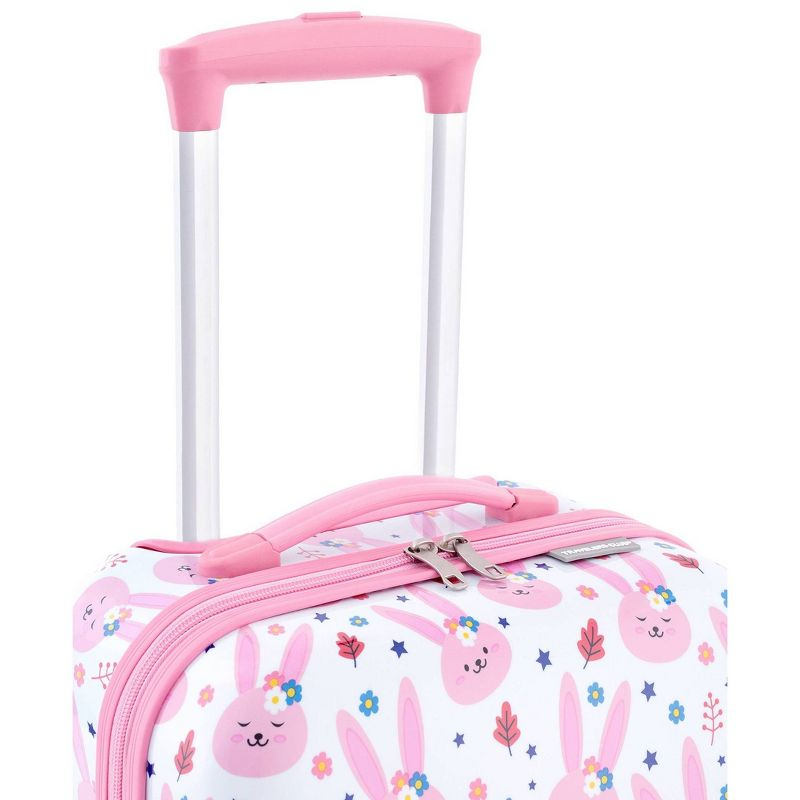 Travelers Club Kids' 5pc Hardside Checked Spinner Luggage Set - Bunny