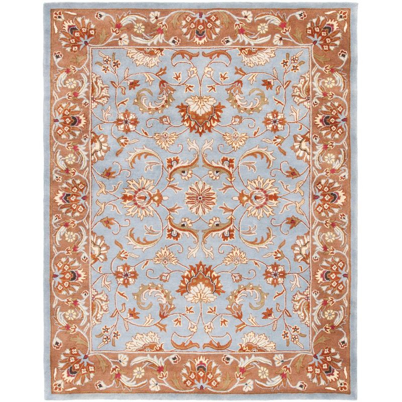 Heritage HG822 Hand Tufted Area Rug - Blue/Beige - 7'6"x9'6" - Safavieh.