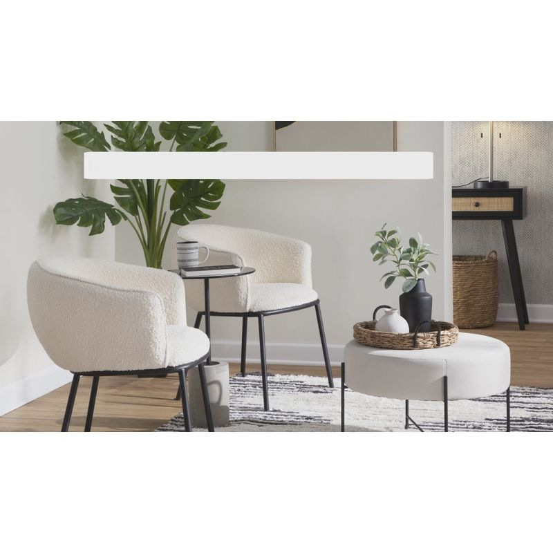 Set of 2 Ashland Counter Height Barstools Gray - LumiSource: Upholstered, Steel Frame, 250lb Capacity