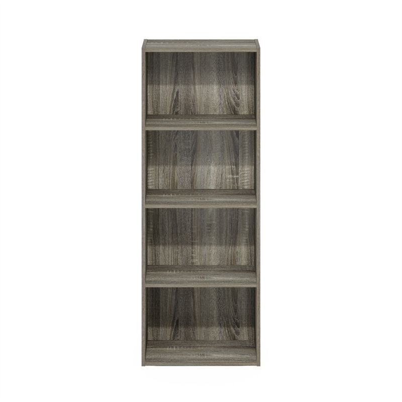 Furinno 4-Tier Open Bookcase 4-Cube Display Cabinet Floor Standing Storage Shelves Bookcase,French Oak