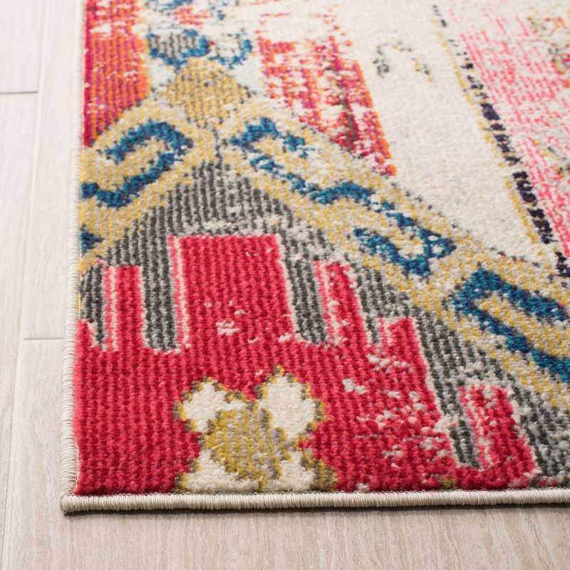 Madison MAD422 Power Loomed Area Rug - Grey/Orange - 3'x3' - Safavieh.