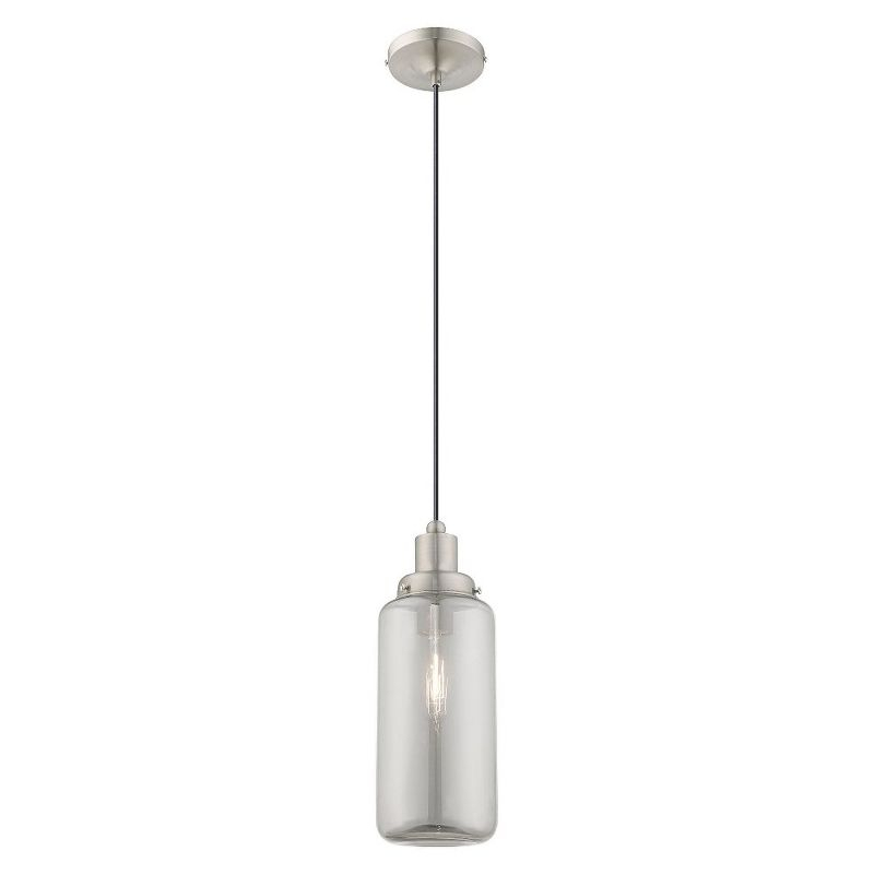 Livex Lighting Art Glass 1 - Light Pendant in  Brushed Nickel