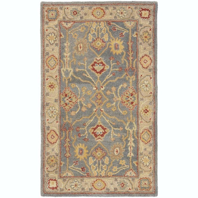 Antiquity AT314 Hand Tufted Area Rug - Blue/Ivory - 3'x5' - Safavieh.