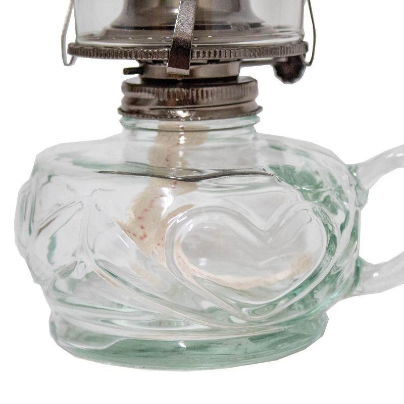Lehman's Rayo Chamber Oil Lamp, Portable with Finger Hold, Glass Font and Chimney, 12 in Tall