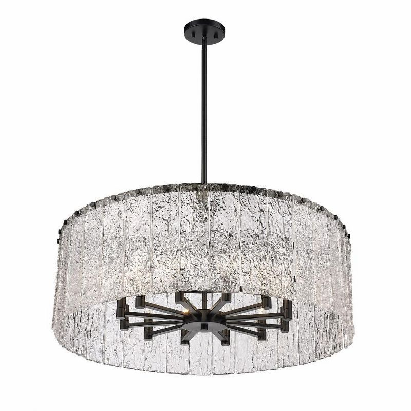 Z-Lite Glacier 12 - Light Chandelier in  Matte Black