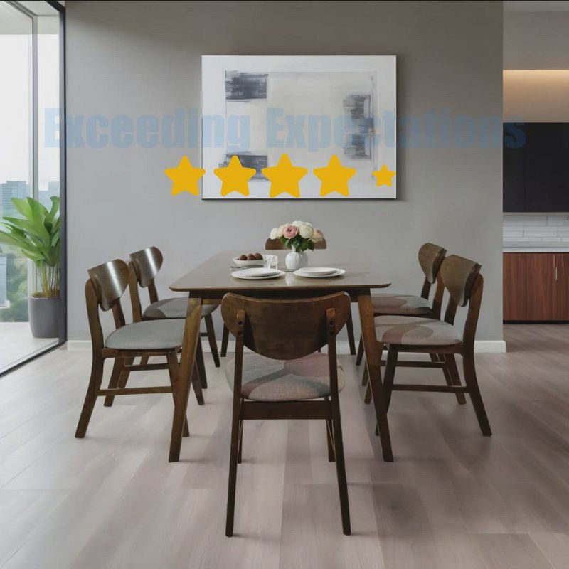 Home Design 5pc Sudbury Dining Set Brown