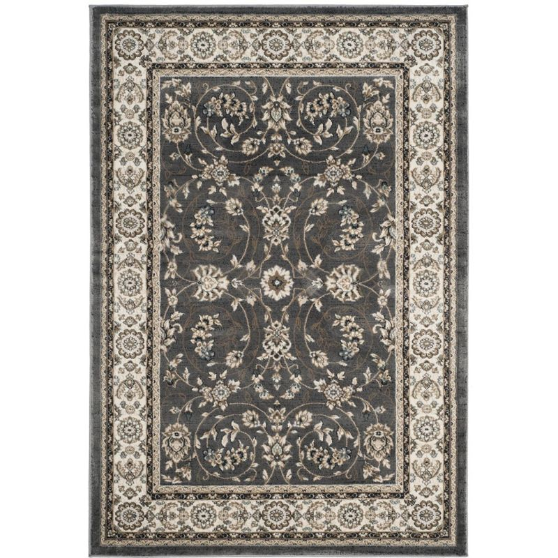 Lyndhurst LNH340 Power Loomed Area Rug - Grey/Cream - 5'3"x7'6" - Safavieh