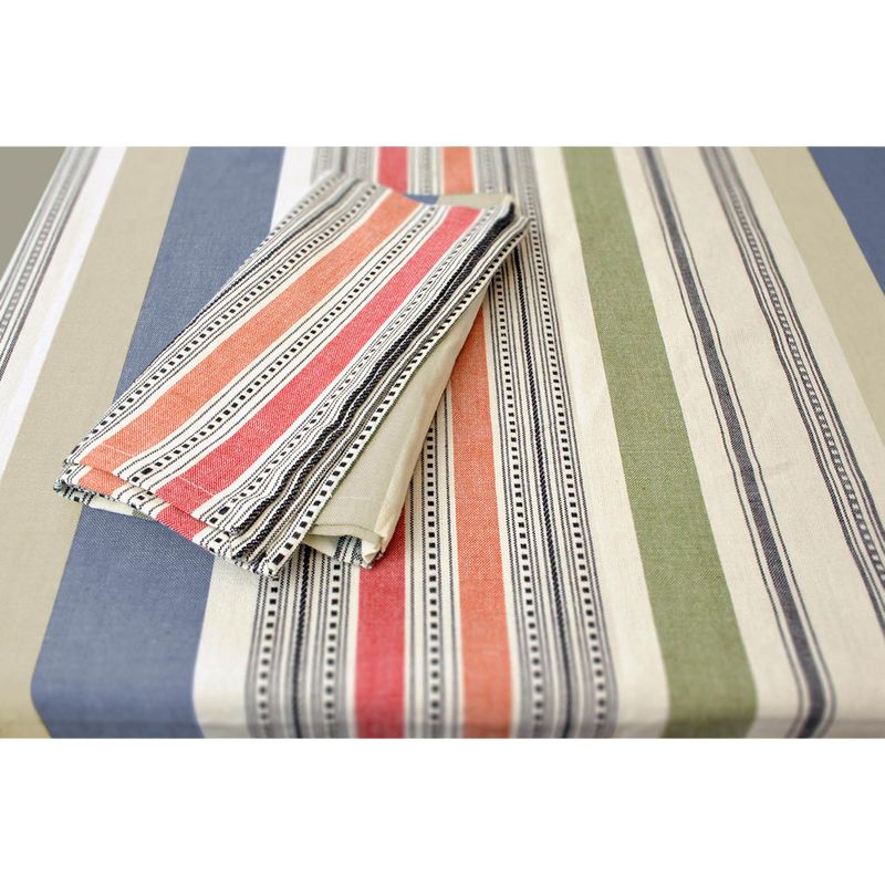 Design Imports  Stripe Tablecloth, Warm Stripe, 60X84"
