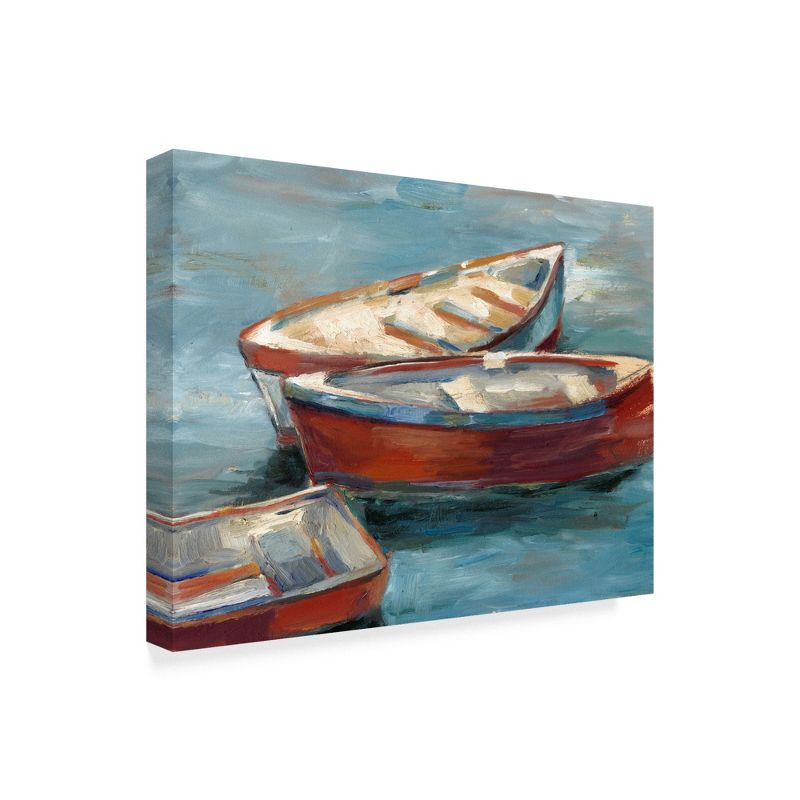 Trademark Fine Art - Ethan Harper 'Boats By The Lake Ii' Canvas Art - 14x19