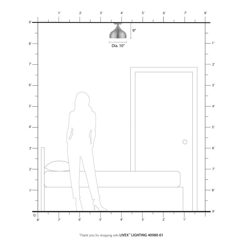 Livex Lighting Amador 1 - Light Semi-Flush Mount in  Antique Brass