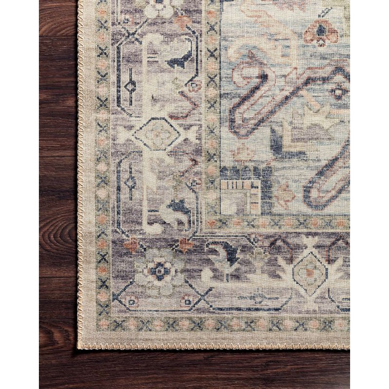 2'x5' Hathaway Rug Ivory - Loloi Rugs: Traditional Medallion Flat Pile Indoor Runner, Machine Made, Canvas Backing