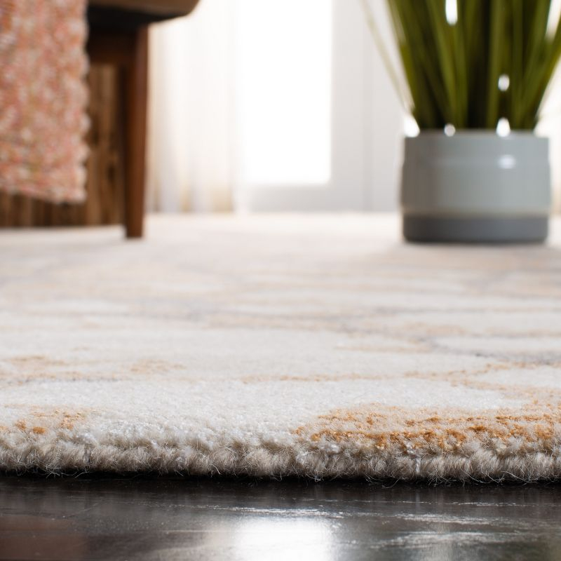 Restoration Vintage RVT112 Hand Tufted Indoor Accent Rug - 3'x5' - Gold/Ivory - Safavieh