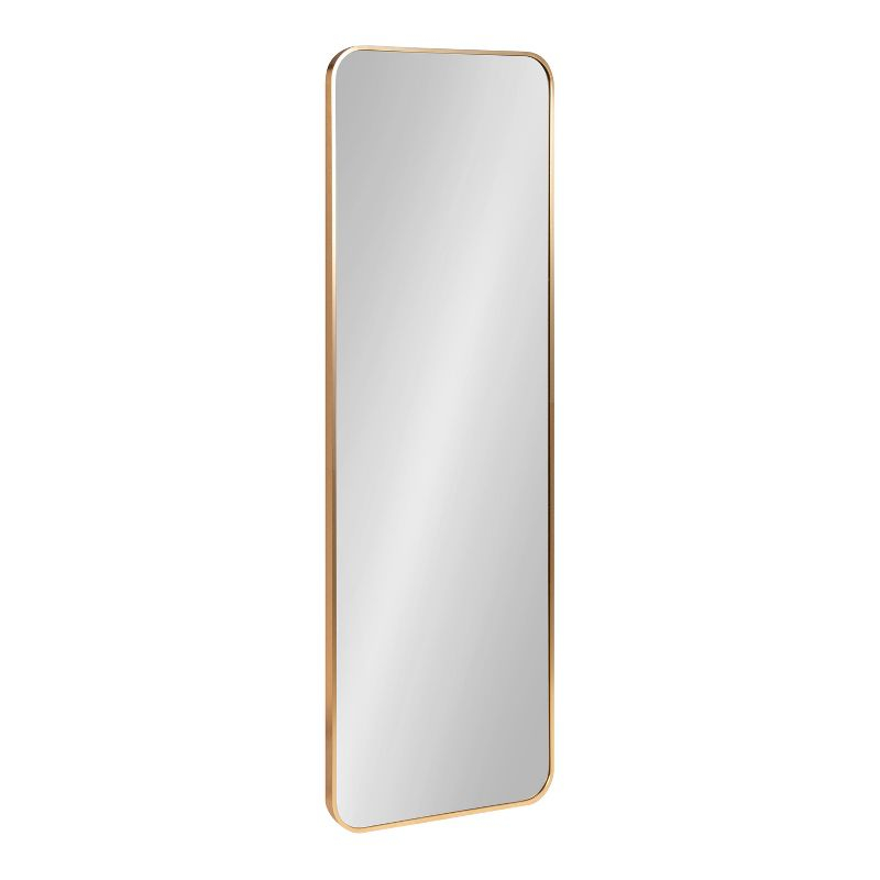 Kate and Laurel Zayda Radius Rectangle Framed Wall Mirror, 16x48, Gold