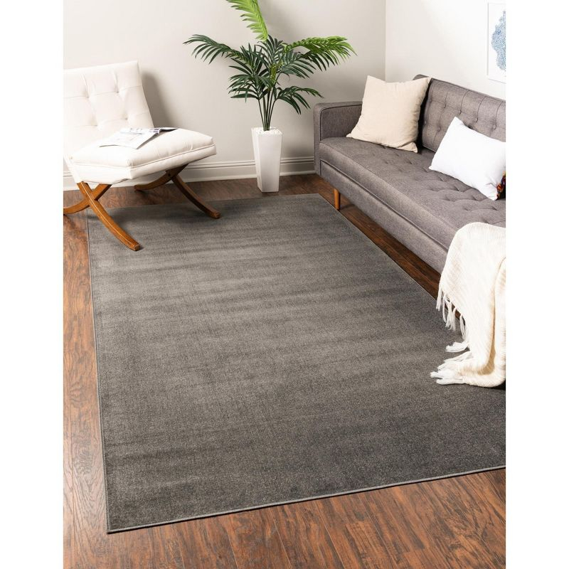 Unique Loom Williamsburg Collection Area Rug - Solid (7'  x 10' Rectangle Gray)