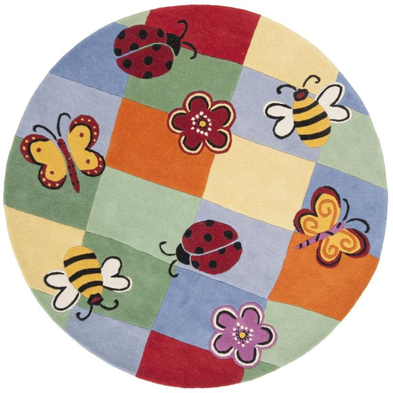 Safavieh Kids SFK753 Hand Tufted Indoor Area Rug - Multi - 6' Round - Safavieh