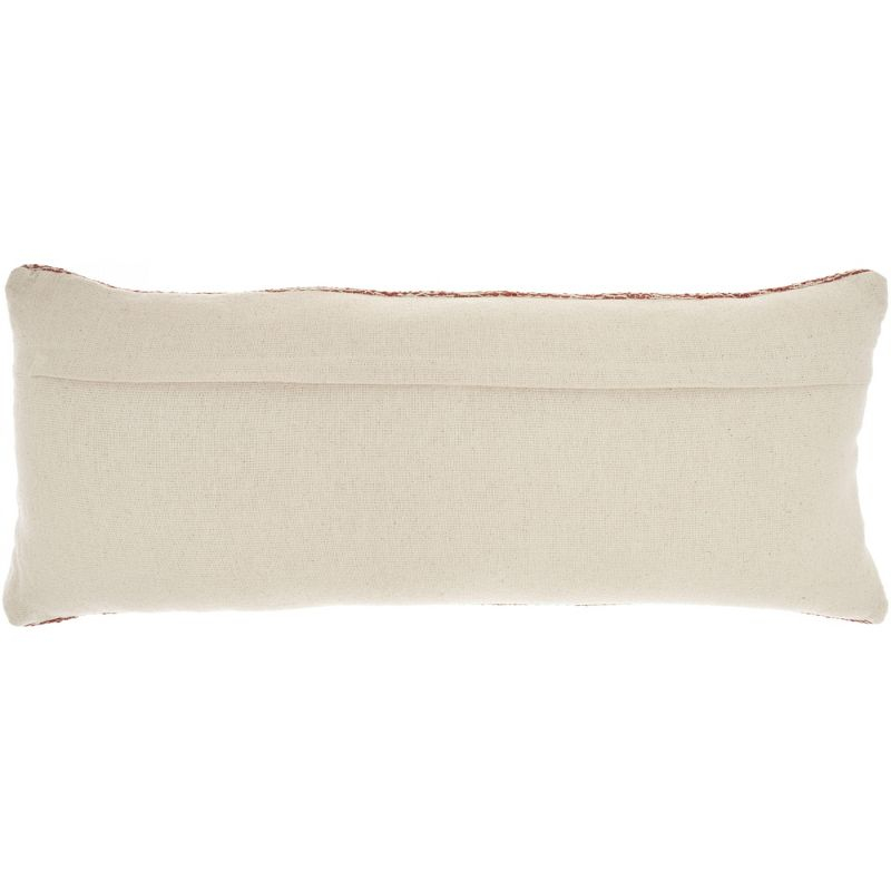 Mina Victory Life Styles Woven Cotton Solid 12" x 30" Indoor Throw Pillow Rust