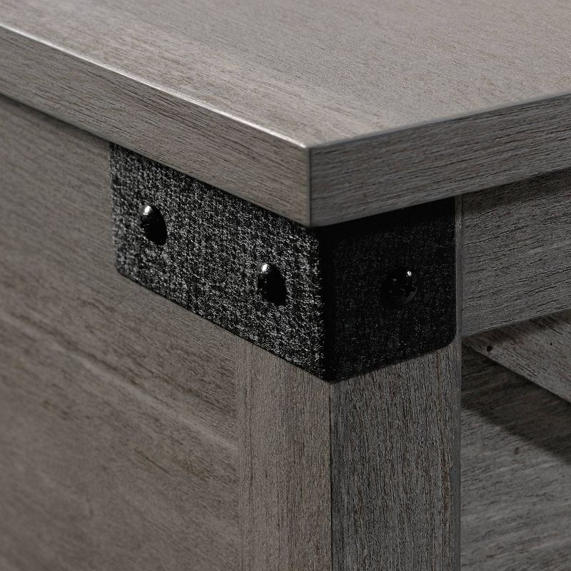 Bridge Acre Rustic Farmhouse Lift Top Coffee Table Mystic Oak - Sauder: Rectangle Table for Living Room, Spot Clean