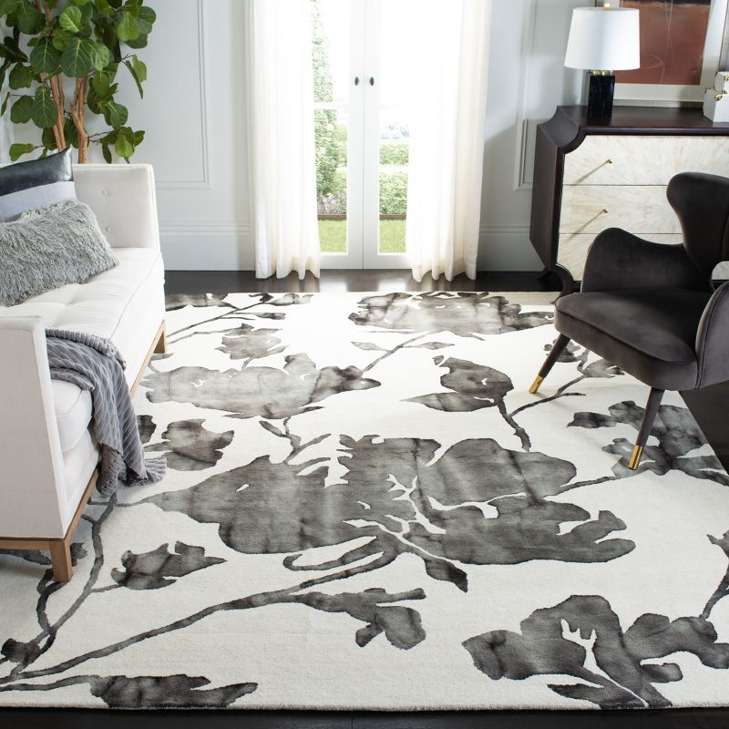 Dip Dye DDY716 Hand Tufted Area Rug - Ivory/Charcoal - 8'x10' - Safavieh.