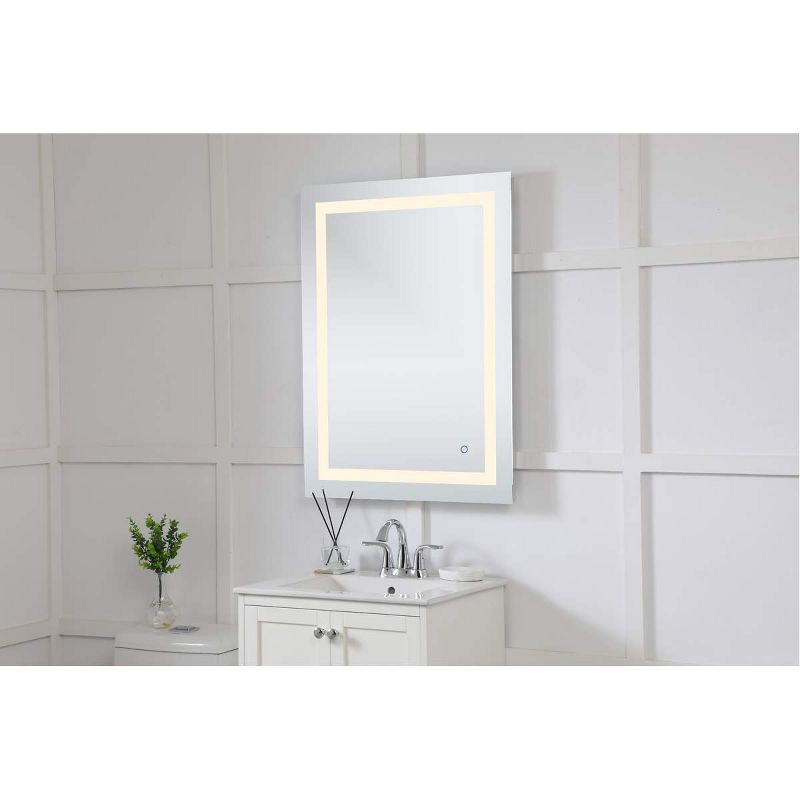 Elegant Decor Helios 36" x 27" Hardwired LED Bathroom Mirror with Touch Sensor