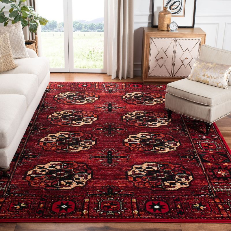 Vintage Hamadan VTH212 Power Loomed Indoor Area Rug - Red/Multi - 9'x12' - Safavieh