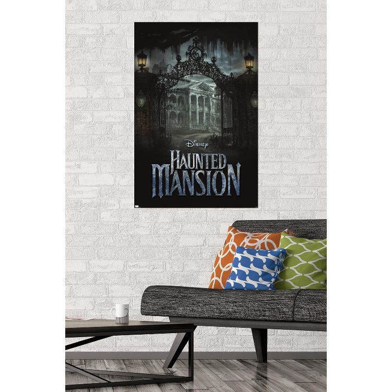 Trends International Disney Haunted Mansion - Mansion Unframed Wall Poster Print White Mounts Bundle 22.375" x 34"
