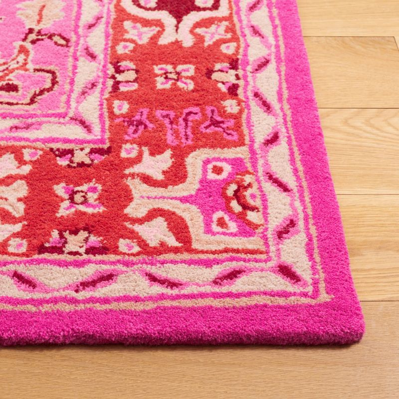 Bellagio BLG545 Hand Tufted Accent Rug - Red Pink/Ivory - 2'6"x4' - Safavieh.