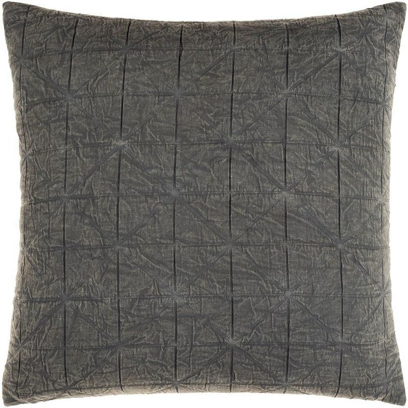 Mark & Day Grobraming 18"H x 18"W Square Pillow Cover No Insert Cottage Medium Gray Throw Pillow