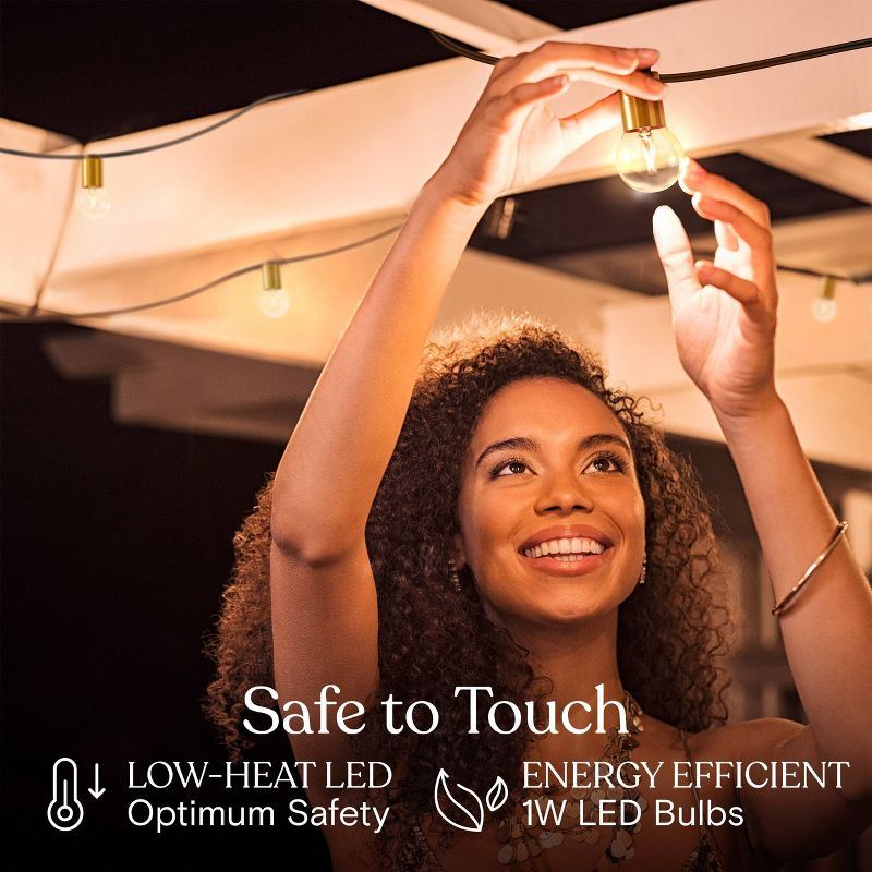 Brightech Ambience Pro 15pk 1-Watt 2700K G40 Dimmable E17 LED Vintage Edison LED Light Bulbs