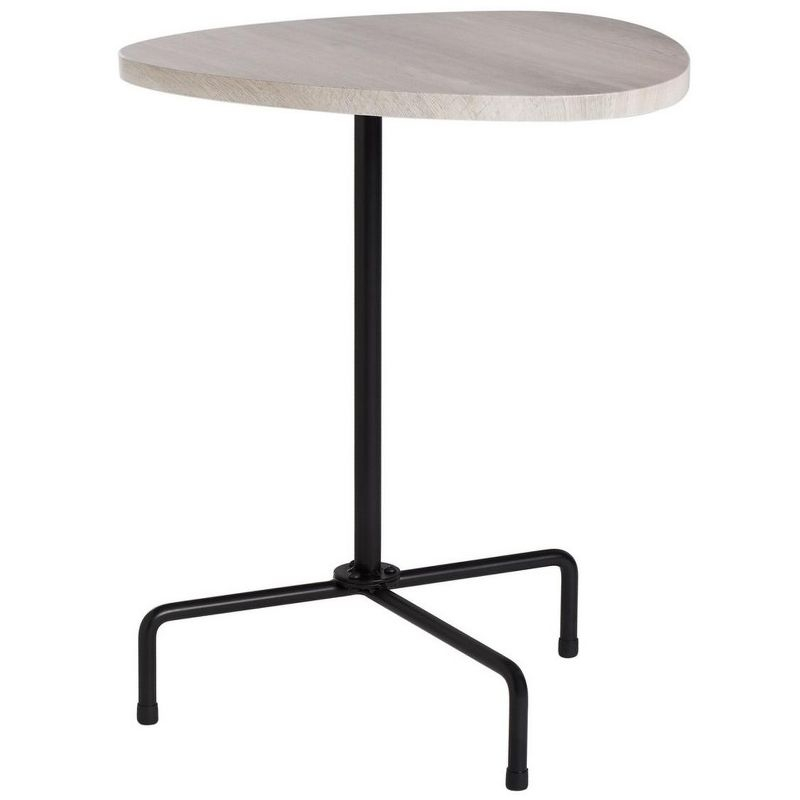 Berlin Tripod Side Table - Light Grey Oak/Black - Safavieh.